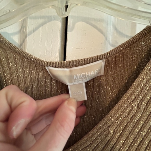 Michael Kors Metallic Rib-Knit Maxi Dress - Picture 2 of 3